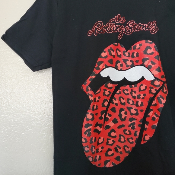 The Rolling Stones Tongue Cheetah Band Tee - Picture 5 of 6
